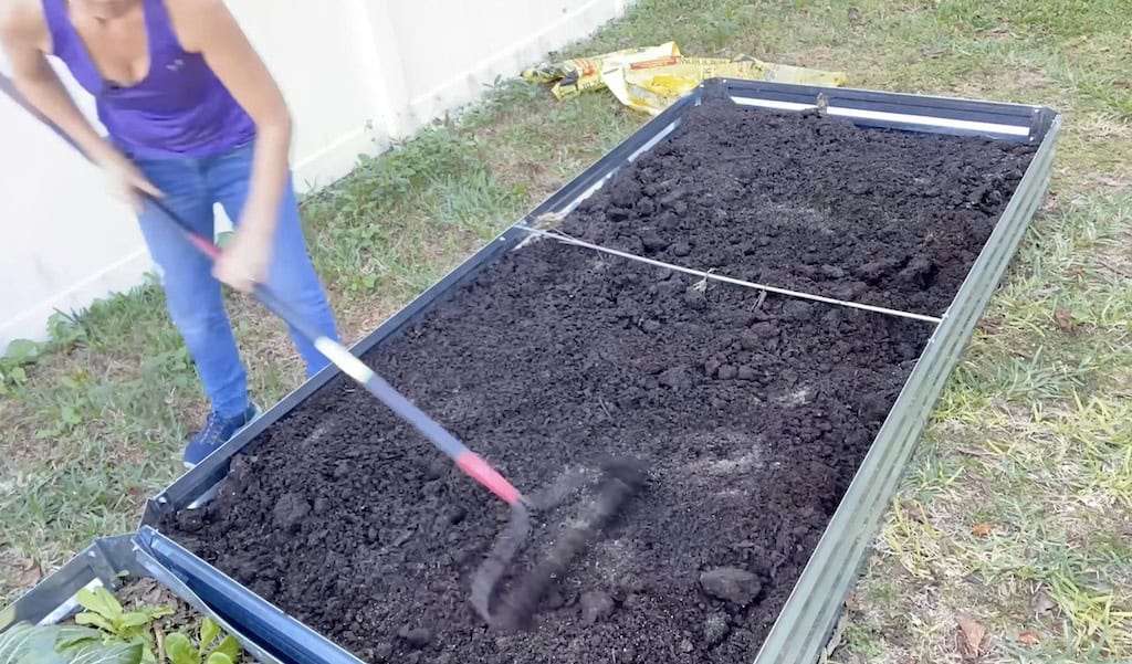 Filling a raised bed