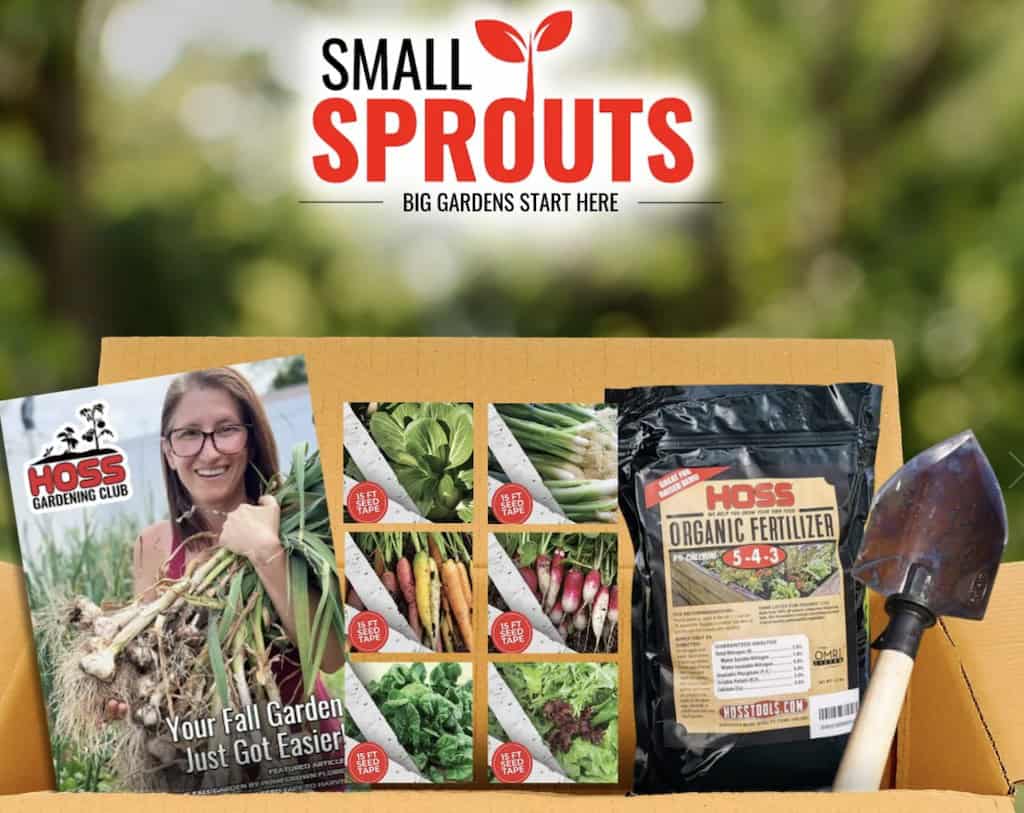 Image of a gardening subscription box filled with seeds
